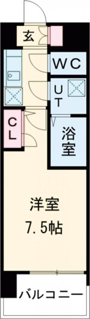 レジュールアッシュ神戸湊川公園の間取り画像