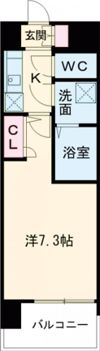 レジュールアッシュ神戸湊川公園の間取り画像