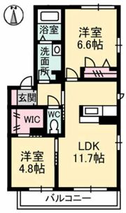 ソレアードⅡ B棟の間取り画像