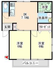 コーポジョージBの間取り画像