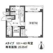 メリディアン八王子Ⅱの間取り画像