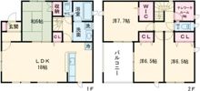 クレイドルガーデン中間市長津第6-2号棟の間取り画像