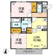 ブルーサファイア Bの間取り画像