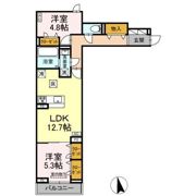 セレスティア竹ノ塚Ⅱの間取り画像