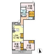 セレスティア竹ノ塚Ⅱの間取り画像