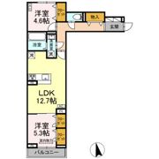 セレスティア竹の塚Ⅱの間取り画像