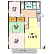 セントラルヒルズ B棟の間取り画像