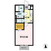 ベルクール喜田の間取り画像