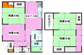 中野東6丁目戸建ての間取り画像