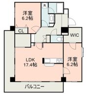 トーカンマンション上通りの間取り画像