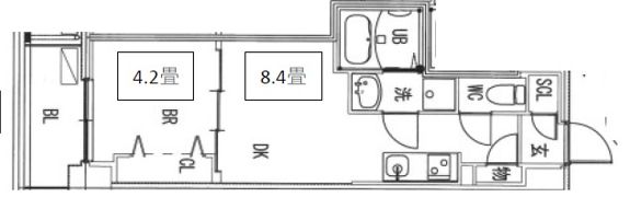 クローバー・グランツ三国ヶ丘の間取り画像