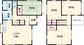西庄戸建の間取り画像