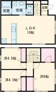 巻甲貸家の間取り画像