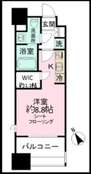 パークアクシス福岡県庁前の間取り画像