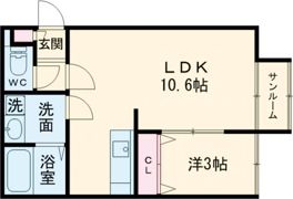 クオーレ本町の間取り画像
