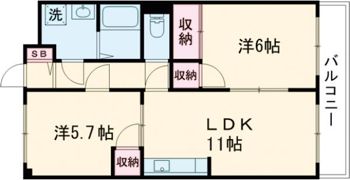 カサベルデ交野の間取り画像