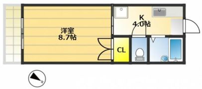 旭ヶ丘ニューライフⅡの間取り画像