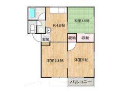 コーポ平川Bの間取り画像