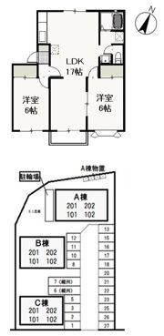 グリーンパーク西辛川Bの間取り画像