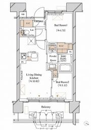 ブランシエスタ新丸子リバーフロントの間取り画像