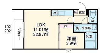 セレーネ元山の間取り画像