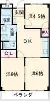 グレイスタウンMIWA A棟の間取り画像