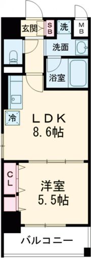 ラシェンタ三田駅の間取り画像