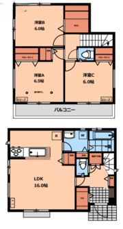 小川町1丁目478戸建賃貸住宅の間取り画像