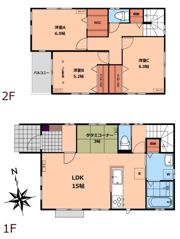 並木町3丁目戸建賃貸住宅の間取り画像