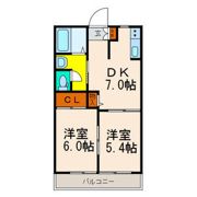 ルシェルブルー大城Aの間取り画像