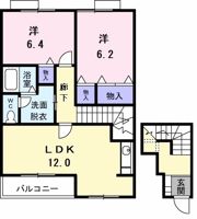 はる・る 曙 Aの間取り画像