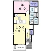 アンジュ 東海田Aの間取り画像