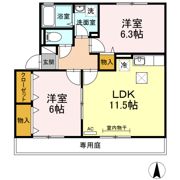 ヴィルヌーブマスダ B棟の間取り画像