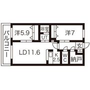 プレアデス参番館の間取り画像