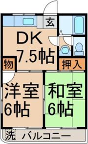 コーポ 岸田の間取り画像