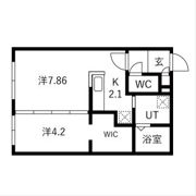 Feeel平岸(フィール平岸)の間取り画像