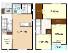 甚目寺五位田82KODATEXⅤ－Bの間取り画像
