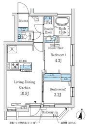 プライムブリス中野富士見町Ⅱの間取り画像