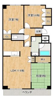 サーパス大輪町の間取り画像