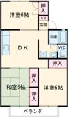 高橋ハイツ B棟の間取り画像