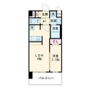 プレサンス京橋GREEN YARDアルミラの間取り画像