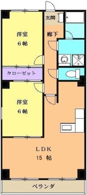 レジデンスヨシヤマの間取り画像