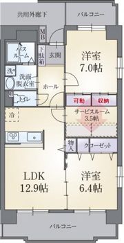 カルフール・パレの間取り画像