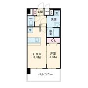 プレサンス京橋GREEN YARDアルミラの間取り画像