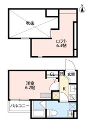 Room東園田(ルームヒガシソノダ)の間取り画像