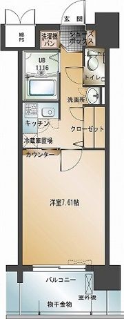 エンクレスト天神Ⅱの間取り画像