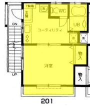 コーポ入谷Ⅱの間取り画像