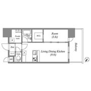GENOVIA神戸新開地駅前の間取り画像