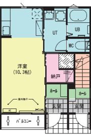 ディアコートCの間取り画像