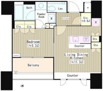 パークリュクス恵比寿の間取り画像